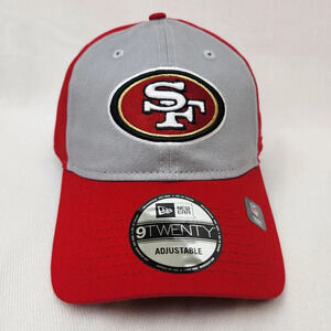 New Era San Francisco 49ers Curved Bill Adjustable Snapback Hat.